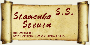 Stamenko Stevin vizit kartica